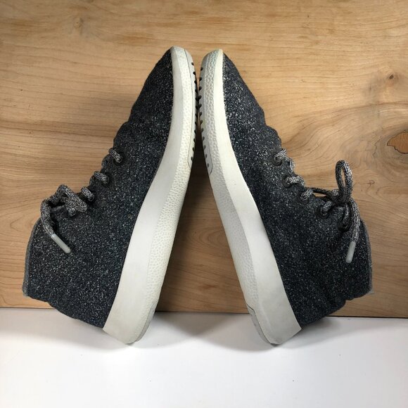 Allbirds Mens 10 Wool Runner Up Mizzles Heather Gray High Top Sneakers Merino - Picture 7 of 9
